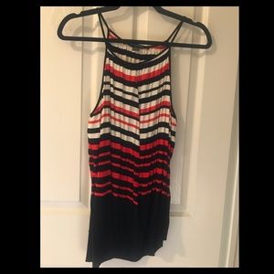 le chateau Red/Black/White Stripe Top